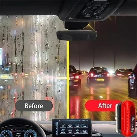 Windshield Cleaning Tool for Fog & Streak Removal – Hydrophobic Glass Coating Brush with Sponge Applicator for Car Windows & Mirrors