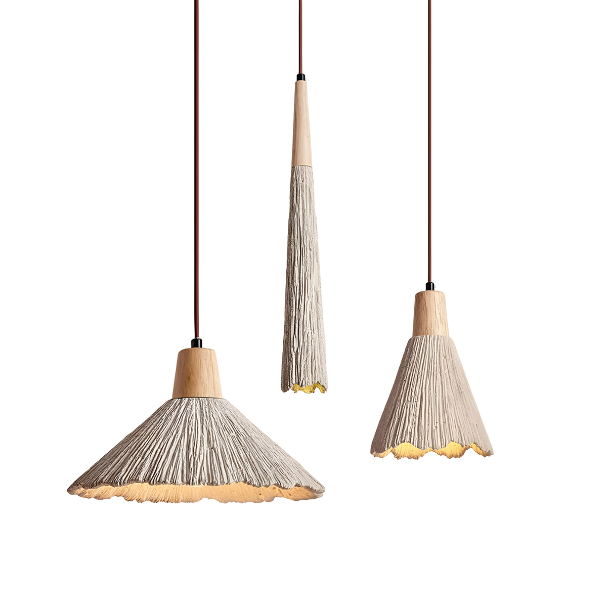 Crème-kleurige betonnen hanglamp 14 inch sculpturale keukeneiland pendellamp koepellamp bedraad moderne boerderij eetkamer plafondlamp | Thomler