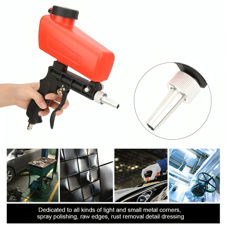 Air-Powered Abrasive Blaster with Steel Construction and 0.26 in Nozzle for Garage Workshop Auto Body Prep Corrosion Stripping | Thomler