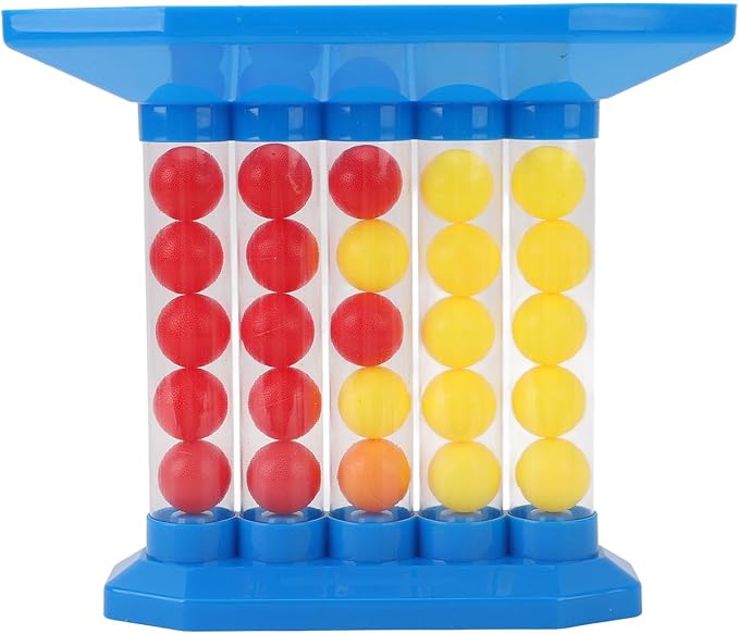 Desktop tafelspel voor kinderen en volwassenen - 4-op-een-rij strategische uitdaging met ballanceerder - Binnenshuis familie-activiteit voor 2 spelers | Thomler