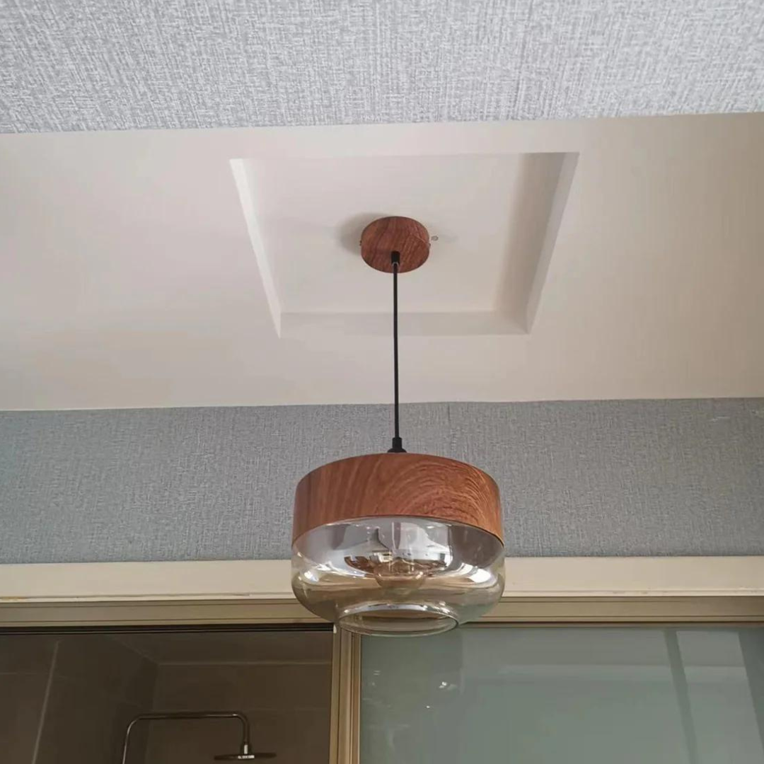 Hanging Ceiling Fixture with Smoked Glass Shade 10 Inch Adjustable Height E27 Socket for Dining Room Kitchen Island Modern Farmhouse Breakfa | Thomler
