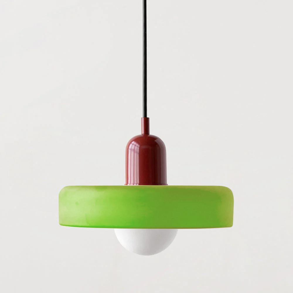 Handcrafted Art Glass Dome Pendant Light, Adjustable Modern Hanging Fixture for Dining Room Kitchen Island Living Room | Thomler