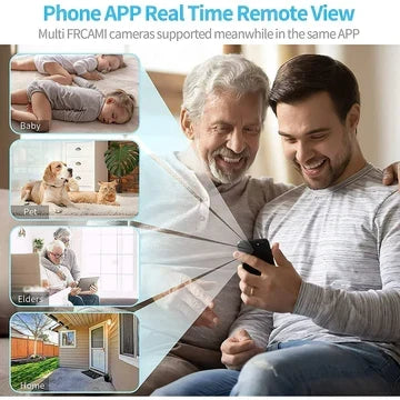 Compacte WiFi-beveiligingscamera 1080P HD Nachtzicht Tweerichtingsaudio Bewegingsdetectie Magnetische bevestiging voor thuis Babyfoon Binnen Buiten Draadloos | Thomler