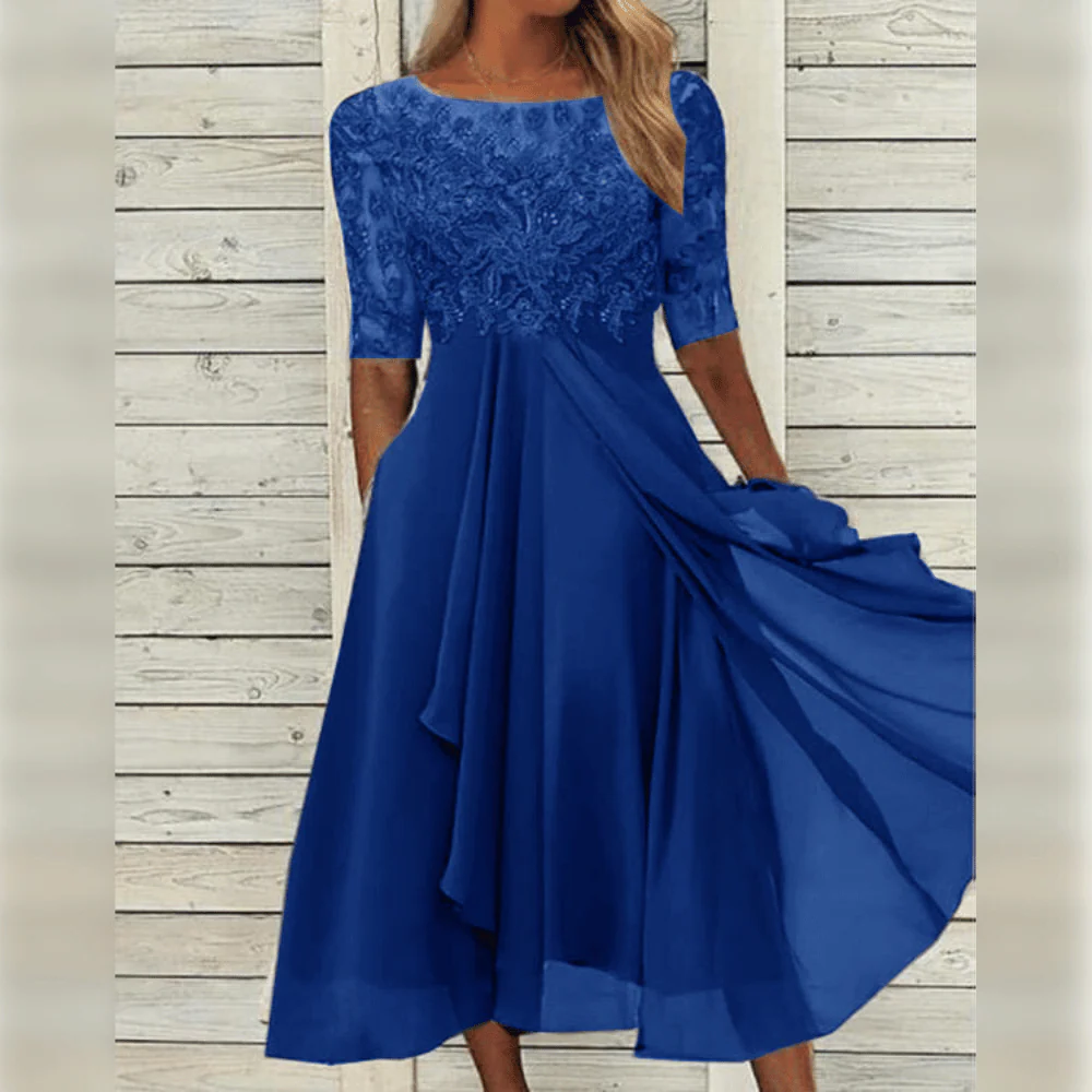 Vielseitiges Damenkleid für besondere Anlässe – Elegantes Langarm-Design für Hochzeiten, Partys & Events in verschiedenen Farben