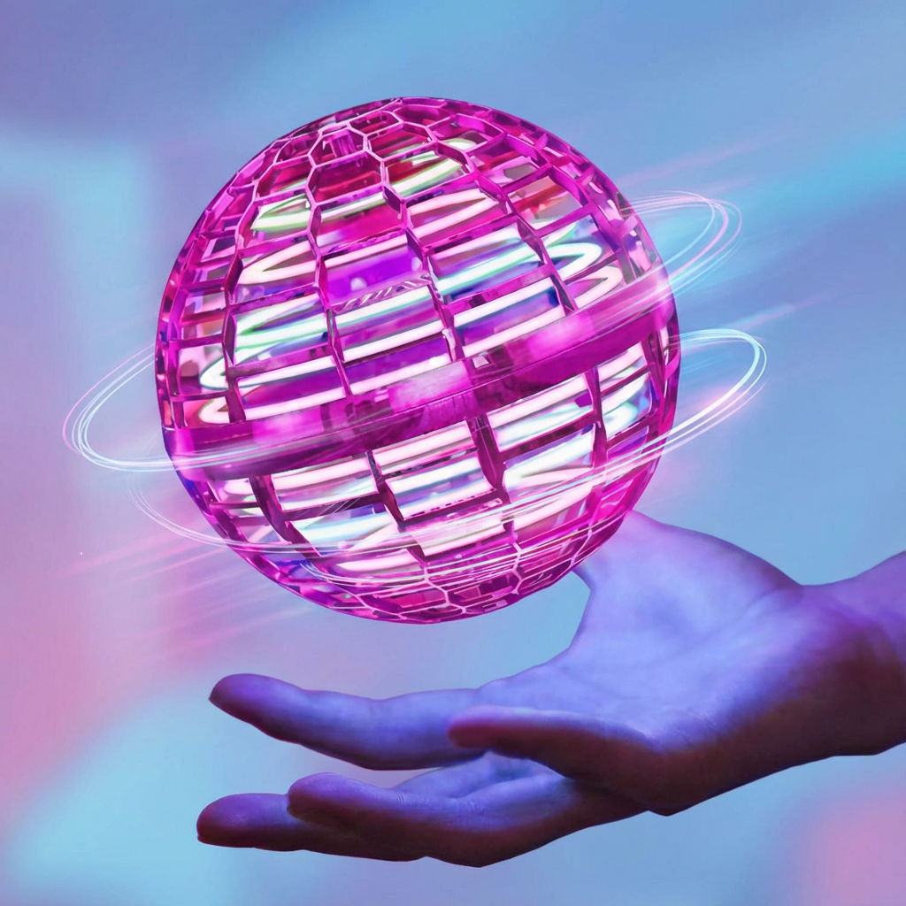 LED Hover Ball Flying Orb Toy with Light-Up Effects for Kids & Adults Indoor Outdoor Play Rechargeable | Thomler