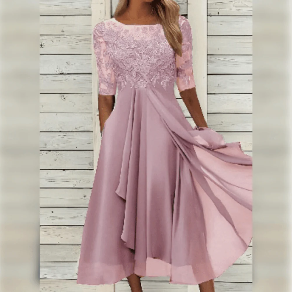 Vielseitiges Damenkleid für besondere Anlässe – Elegantes Langarm-Design für Hochzeiten, Partys & Events in verschiedenen Farben