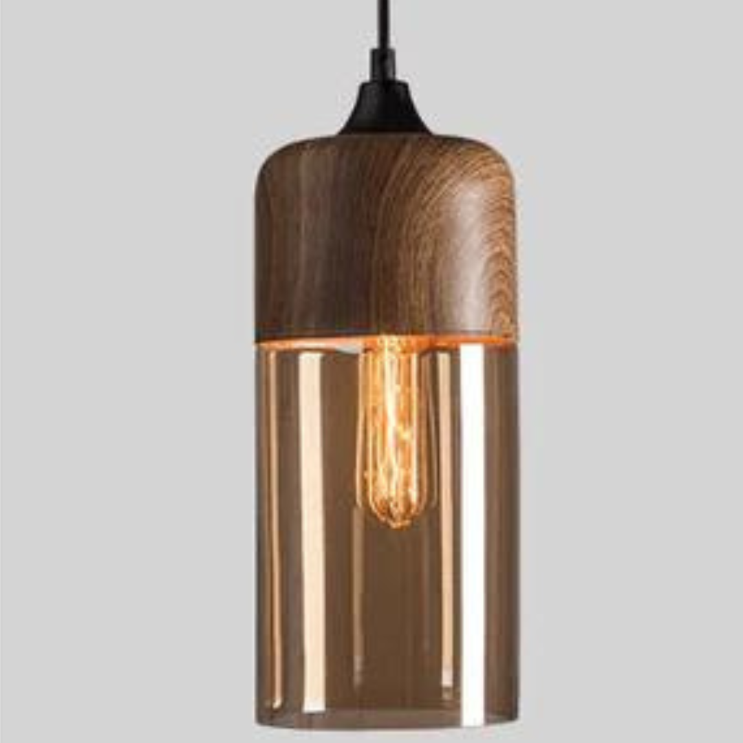 Hanging Ceiling Fixture with Smoked Glass Shade 10 Inch Adjustable Height E27 Socket for Dining Room Kitchen Island Modern Farmhouse Breakfa | Thomler