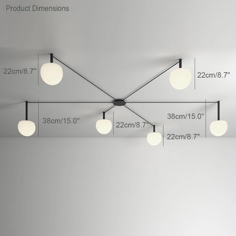 Globe Pendant Light Adjustable Height Frosted White Glass Orb for Kitchen Dining Living Space Modern Hanging Fixture 10 Inch | Thomler