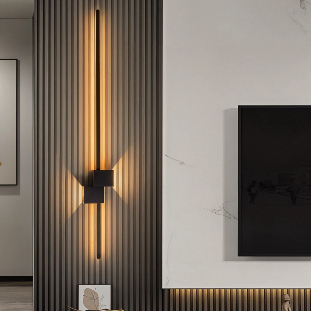Linear LED Sconce 24 Inch Aluminum Up Down Light for Bedroom Hallway Living Room Modern Indoor Fixture Black White Gold 3000K | Thomler