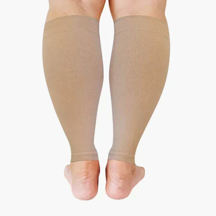 Compression Leg Sleeves for Circulation Support & Swelling Relief | Open-Toe Graduated Compression Calf Sleeves for Edema | Breathable