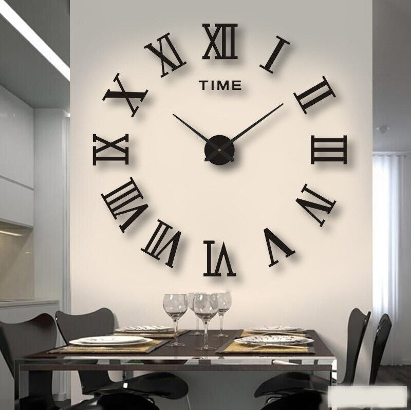 Übergroße dekorative Wanduhr mit plastischen Zahlen für Flur, Küche, Schlafzimmer, 16 Zoll (ca. 40 cm) rund, lautloses Quarzwerk, batteriebetrieben C | Thomler