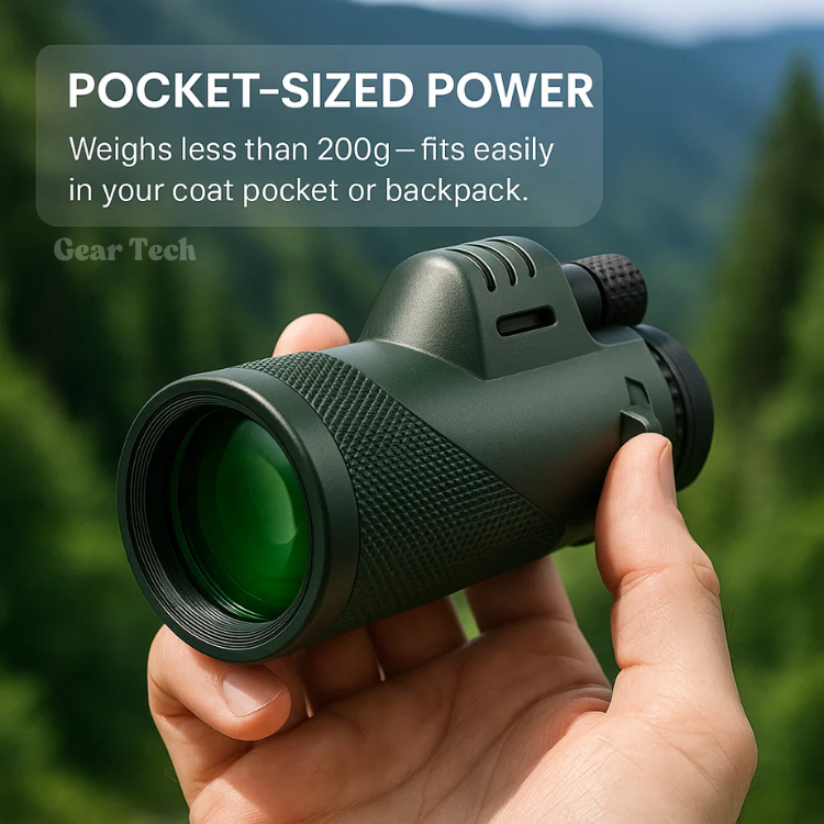 Monocular telescópico de mano con óptica HD para observación de vida silvestre, eventos al aire libre y observación de la naturaleza | Telescopio terrestre de bolsillo para viajes