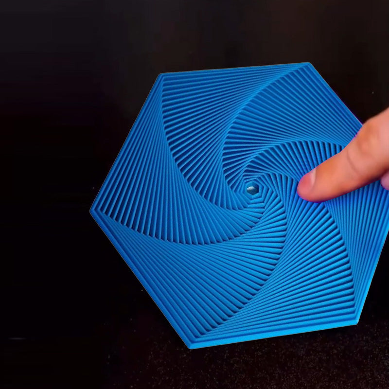 Hexagonaler Fidget Spinner mit Fraktalmustern für Stressabbau & Fokus | Sensorisches Hand-Gadget für Erwachsene & Kinder zur Beruhigung bei Angstzuständen, Desktop-Spielzeug