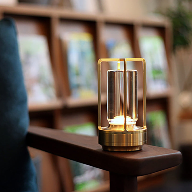 Draadloze, aanraakgevoelige led-bureaulamp met dimfunctie en USB-oplaadpoort voor slaapkamer, kantoor en nachtkastje – Waterdicht, draagbaar leeslampje – 36 uur batterijduur | Thomler