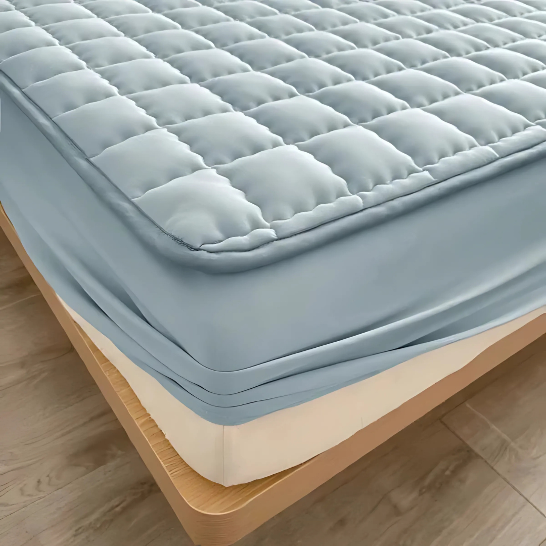Quilted Waterproof Mattress Protector with Breathable Layer for Deep-Pocket Beds