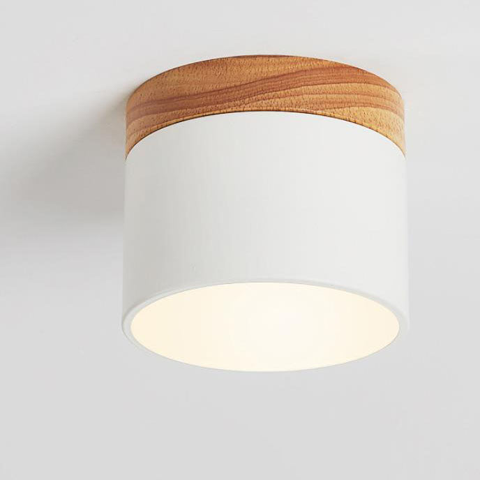 Compact Surface-Mount LED Light Fixture 4 in Round Multi-Color Adjustable Temperature for Entryways