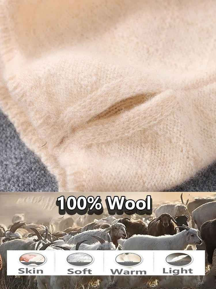 Merinowollen mondkapje en wintersjaal