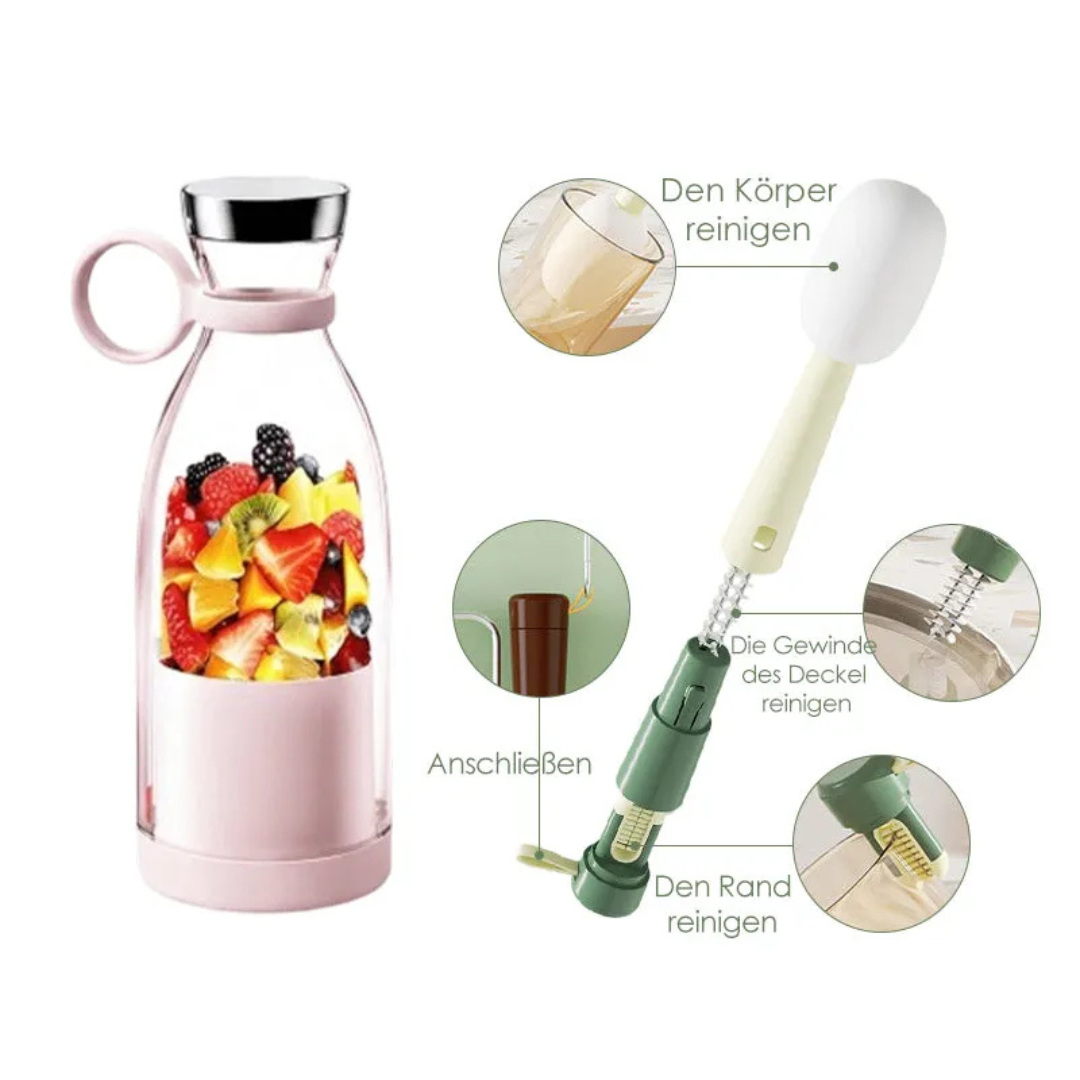 USB-wiederaufladbarer Personal Blender, 500 ml Flasche für Protein-Shakes, Smoothies, Saft, Mixen für unterwegs, Fitness, Reisen, Zuhause, Büro, Workout | Thomler