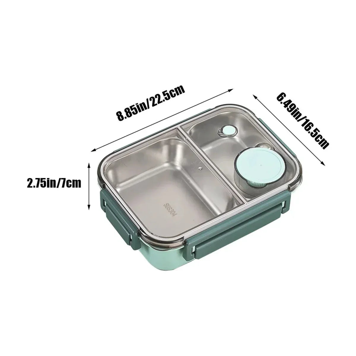 Recipiente térmico para alimentos, construcción de acero, contenedor de preparación de comidas a prueba de derrames, para almuerzos en la oficina, la escuela o viajes, almacenamiento portátil de comida caliente, reutilizable | Thomler