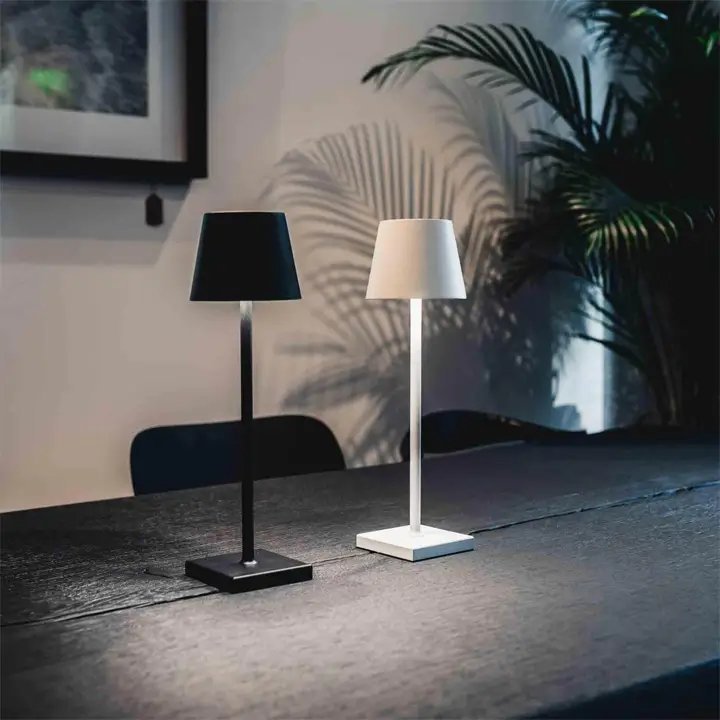 Rechargeable LED Touch Table Lamp with 3-Level Dimmer | Cordless Portable Desk Light for Indoor & Outdoor Use | IP54 Waterproof Metal Lamp | Thomler