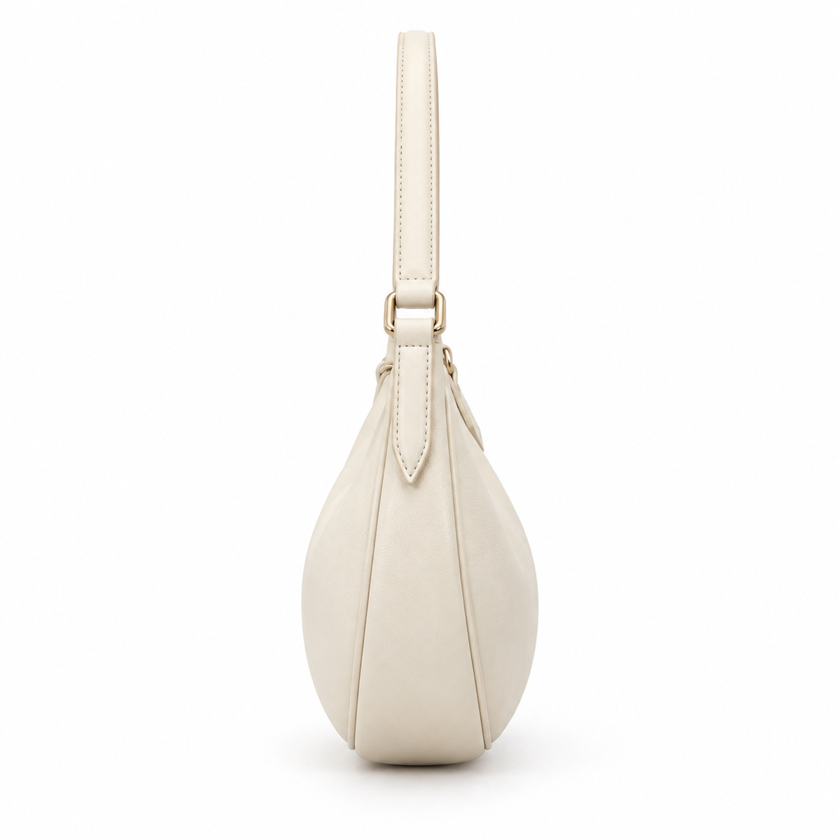 Beige halvemaanvormige schoudertas 12 inch – Gebogen
