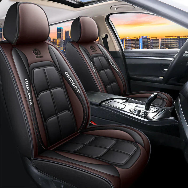 Padded Car Seat Cover Set – 11-Piece Full Coverage with Back Pocket & Side Cutout