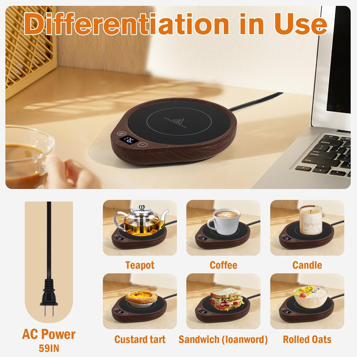Coffee Mug Warmer with Three Heat Settings