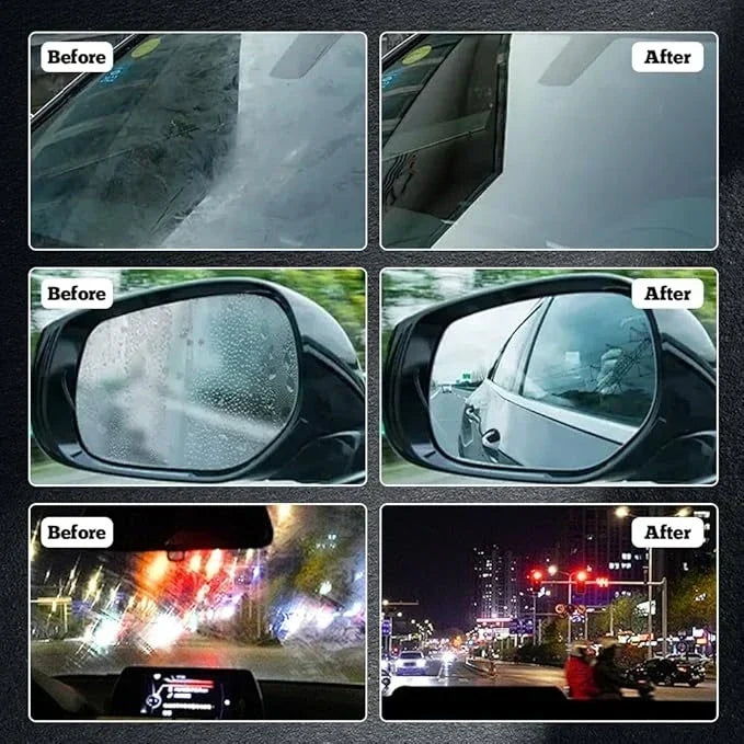 Windshield Cleaning Tool for Fog & Streak Removal – Hydrophobic Glass Coating Brush with Sponge Applicator for Car Windows & Mirrors