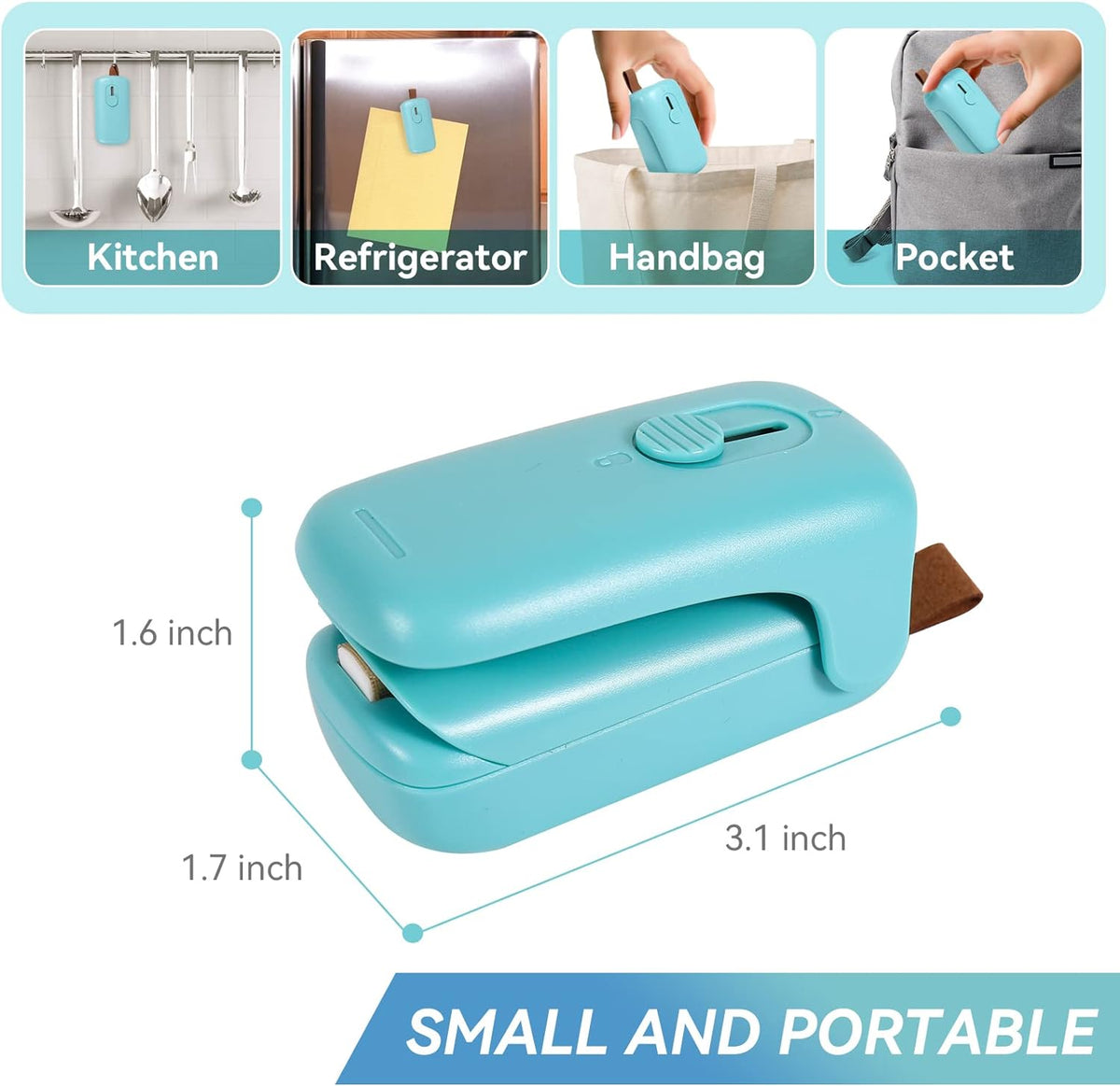 Handheld Mini Bag Heat Sealer with Cutter