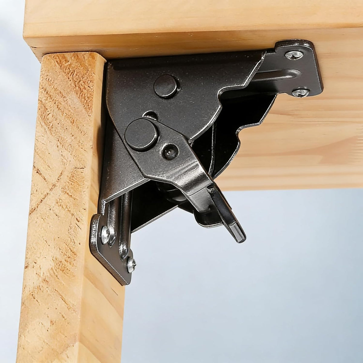 Heavy-Duty Folding Table Bracket Set — Self-Locking Steel Support Legs for Workbenches, RV Furniture, Drop-Leaf Dining Tables, Collapsible B | Thomler