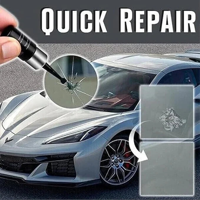 Reparatiekit voor autoruitscheuren voor autoglas en ramen thuis, doe-het-zelf harsafdichting voor sterretjes, stopt verdere schade aan auto, vrachtwagen en voertuig | Thomler