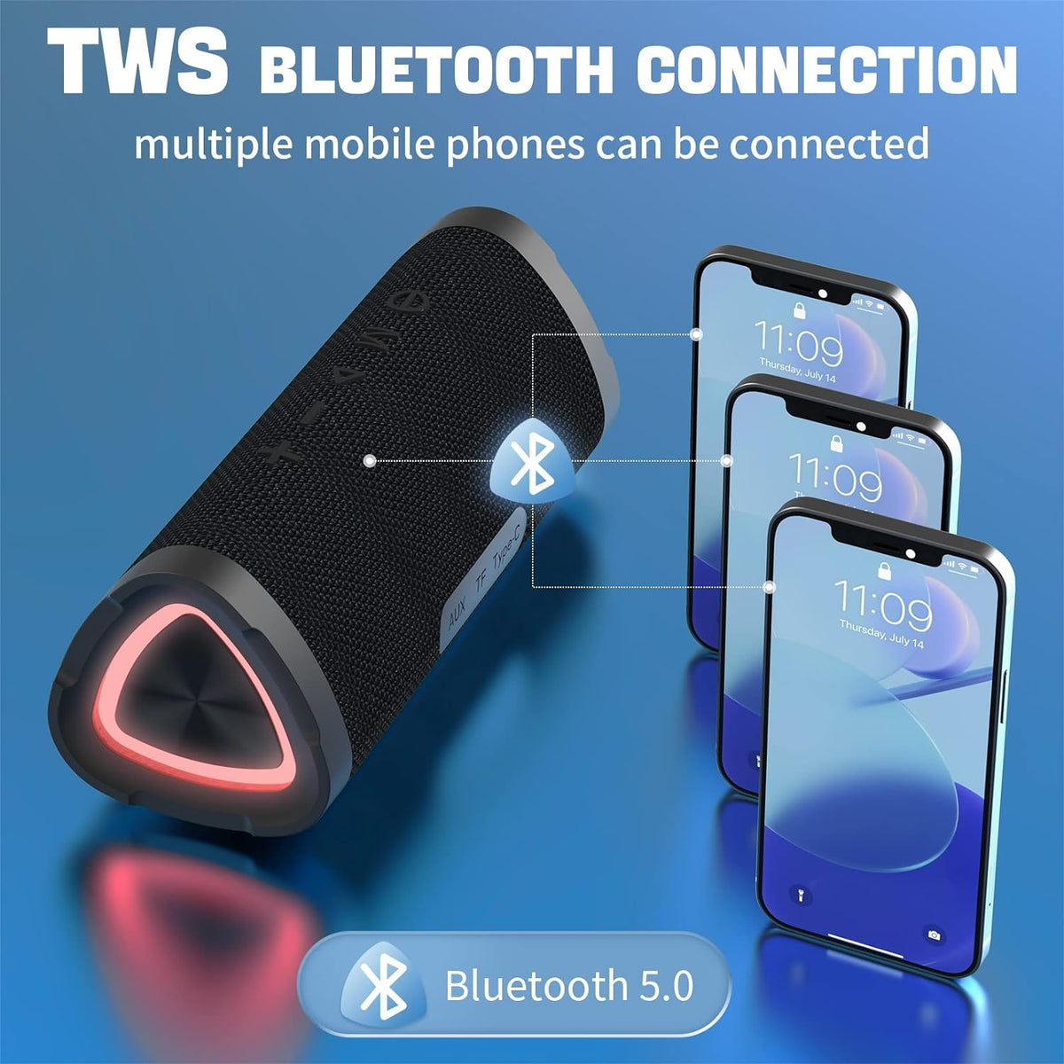Tragbarer kabelloser Bluetooth-Lautsprecher