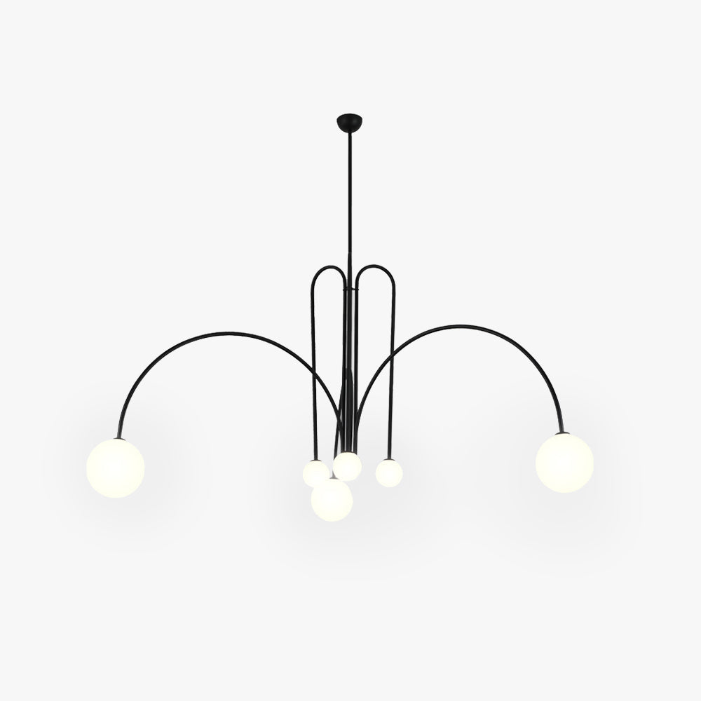 Zwaluw-geïnspireerde G9 hanglamp met verstelbare ketting, metalen en glazen kappen voor eetkamer, slaapkamer en woonkamer verlichting | Thomler
