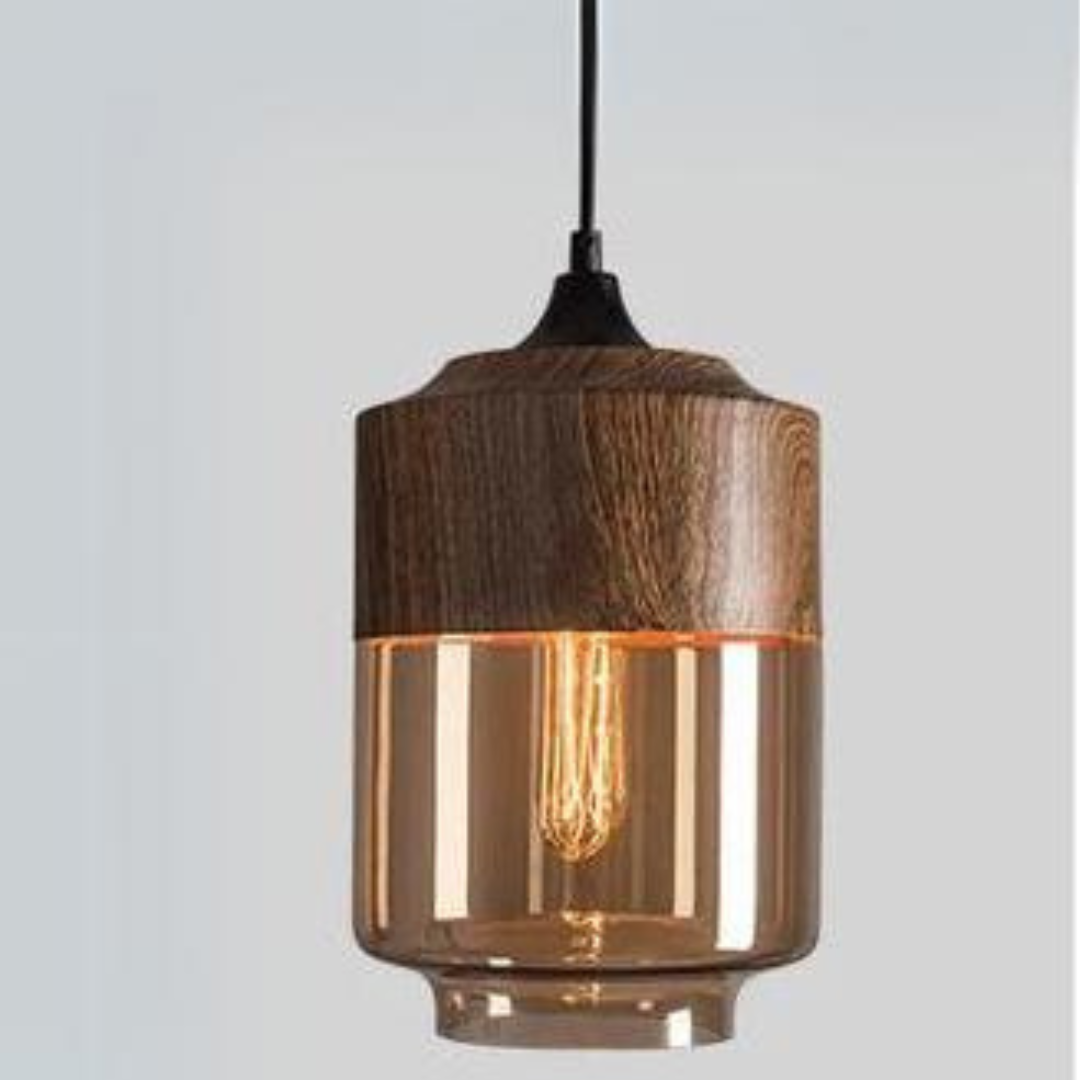 Hanging Ceiling Fixture with Smoked Glass Shade 10 Inch Adjustable Height E27 Socket for Dining Room Kitchen Island Modern Farmhouse Breakfa | Thomler