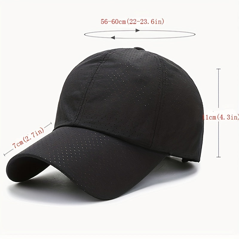 Breathable Mesh Baseball Cap with UV Protection for Outdoor Sports, Hiking, Running & Cycling | Lightweight Fast-Drying Summer Hat