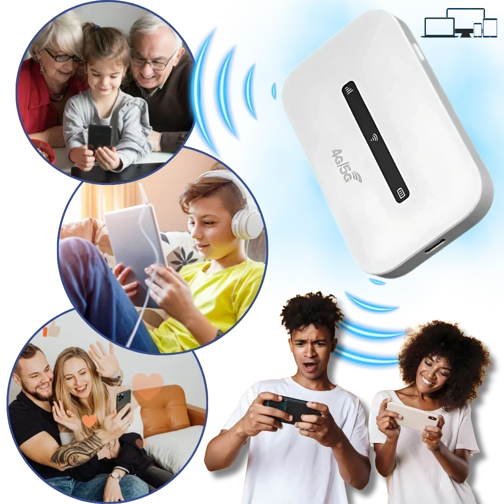 Mobiler Hotspot mit 8-Stunden-Akku und Multiband-Unterstützung für unterwegs
