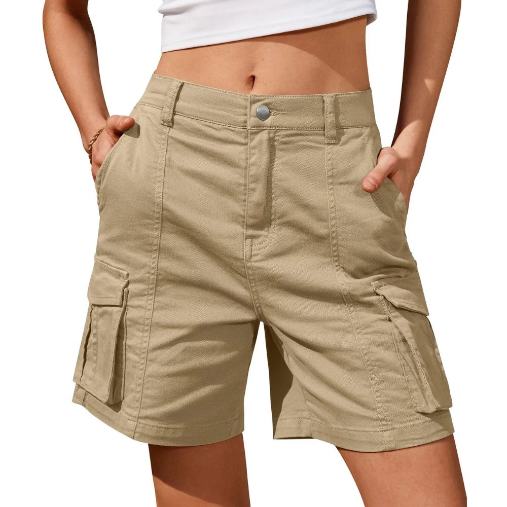 Damen-Cargoshorts mit niedrigem Bund, lang