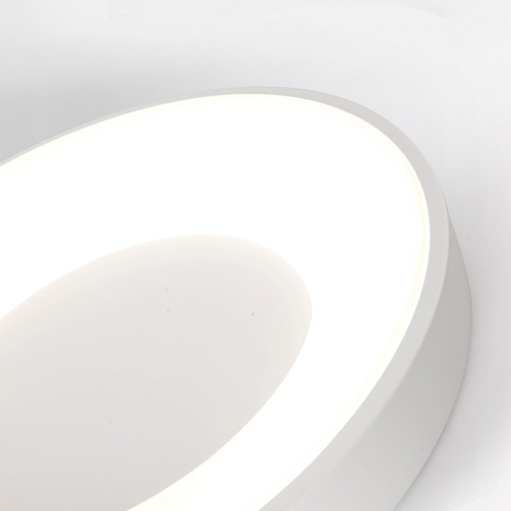 Round Flush Mount LED Fixture Iron Acrylic Low Profile for Bedroom Hallway Living Room Kitchen Dining Room Modern Minimalist Slim Design | Thomler