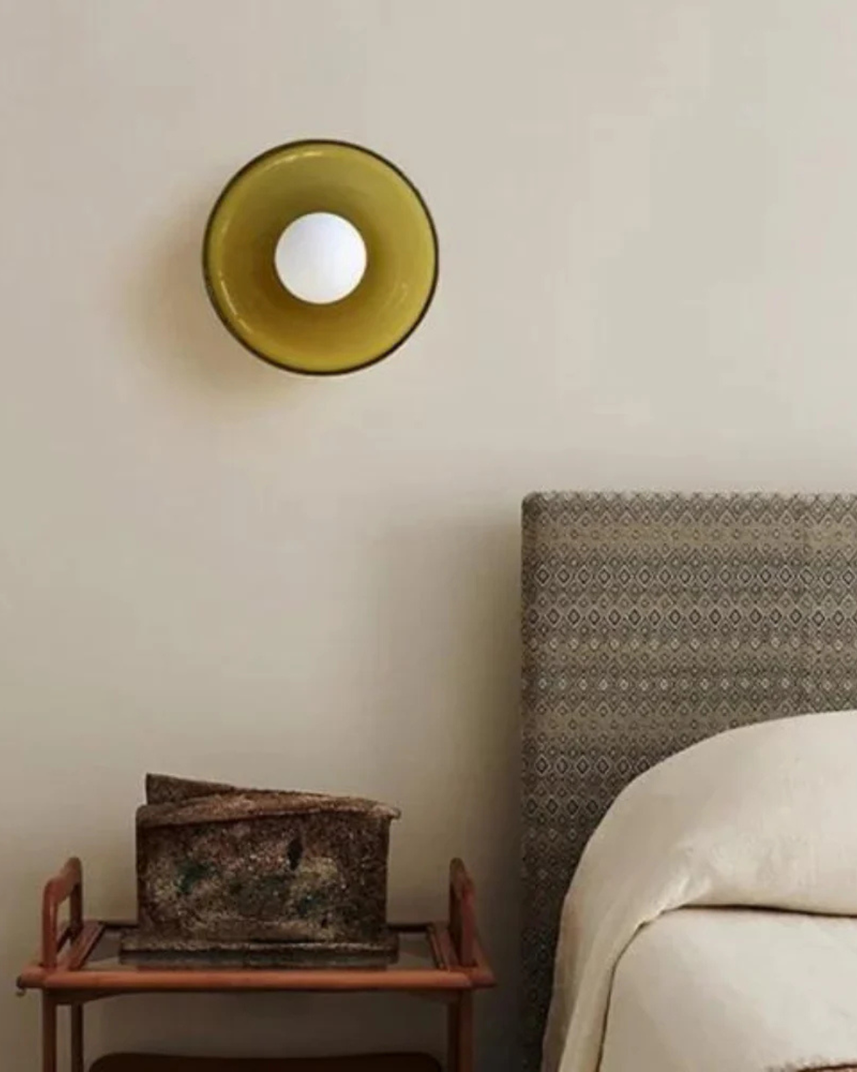 Flush Mount Ceiling Light with Glass Shade and Metal Frame for Living Room, Bedroom, Hallway – Round Overhead Fixture with Warm White Glow | Thomler