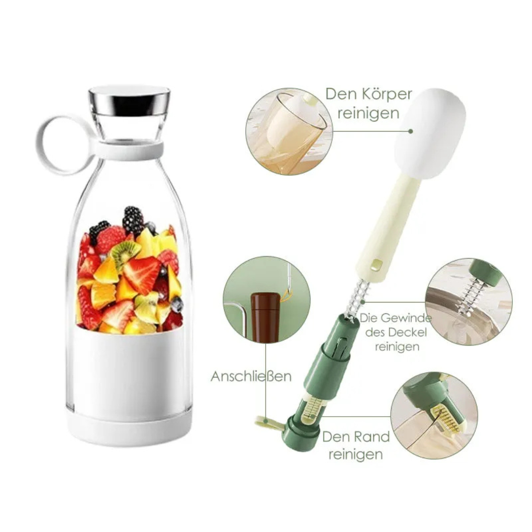 USB-wiederaufladbarer Personal Blender, 500 ml Flasche für Protein-Shakes, Smoothies, Saft, Mixen für unterwegs, Fitness, Reisen, Zuhause, Büro, Workout | Thomler