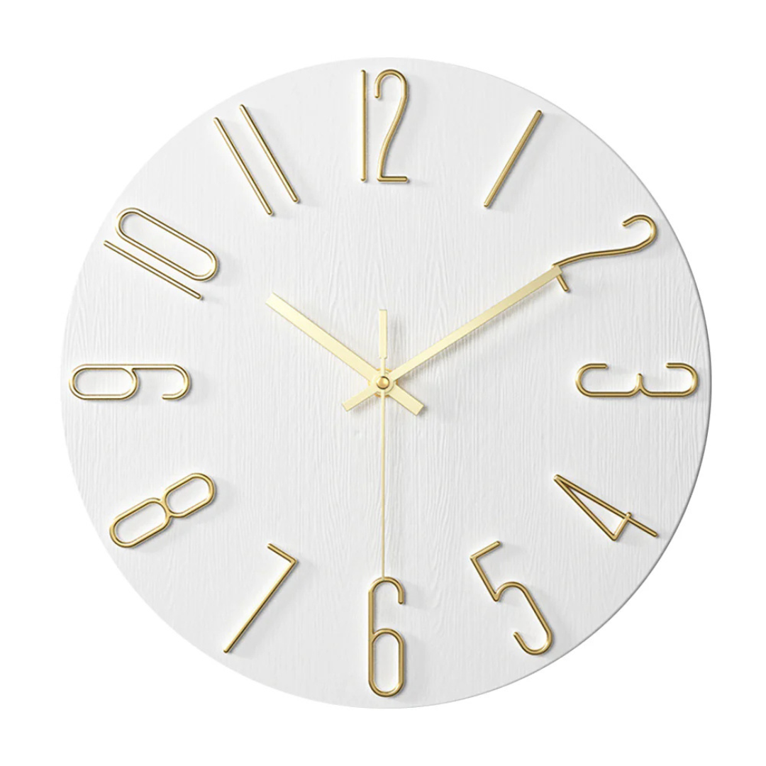 12-Inch Silent Quartz Timepiece for Bedroom & Office – Lightweight Plastic Frame, Battery Operated, Easy Read Display | Thomler