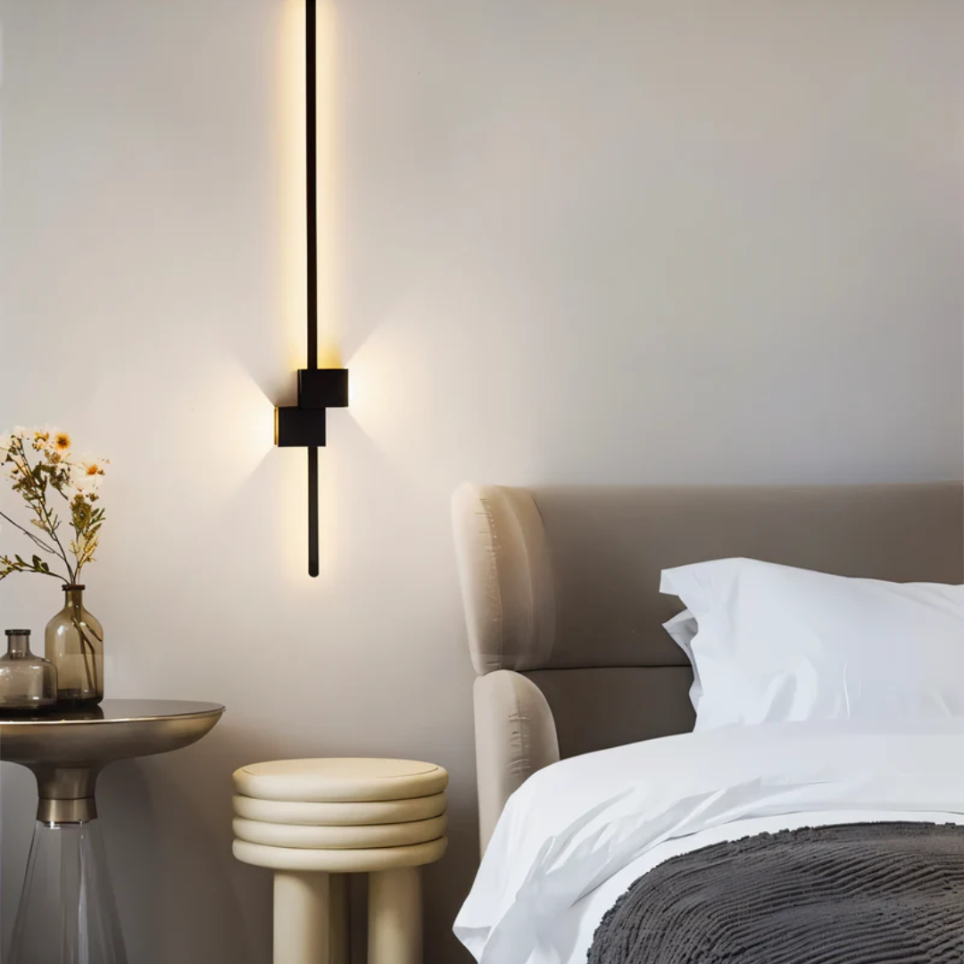Linear LED Sconce 24 Inch Aluminum Up Down Light for Bedroom Hallway Living Room Modern Indoor Fixture Black White Gold 3000K | Thomler
