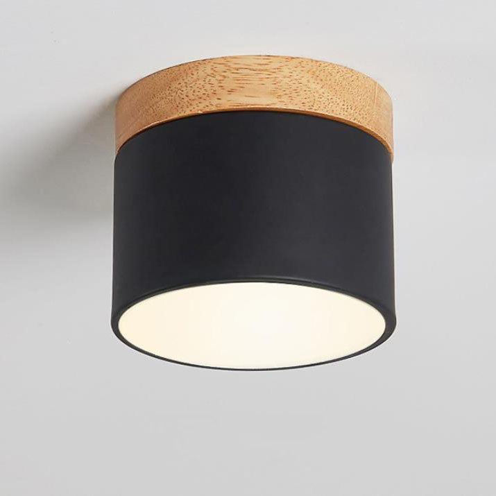 Compact Surface-Mount LED Light Fixture 4 in Round Multi-Color Adjustable Temperature for Entryways