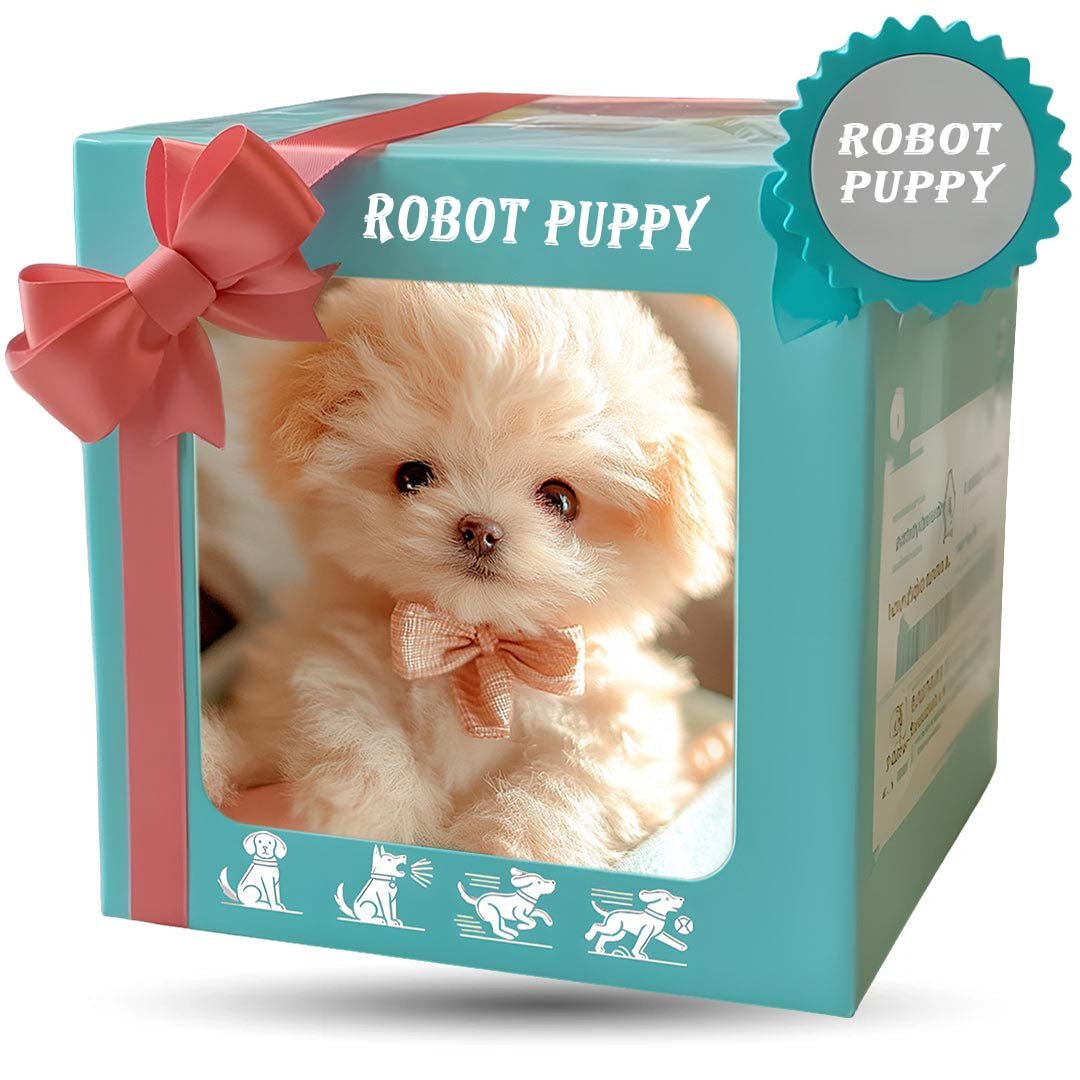 Touch-Activated Robotic Stuffed Animal Puppy Toy Responds to Petting Moves Head and Tail Battery Powered Companion for Kids Elderly Dementia | Thomler