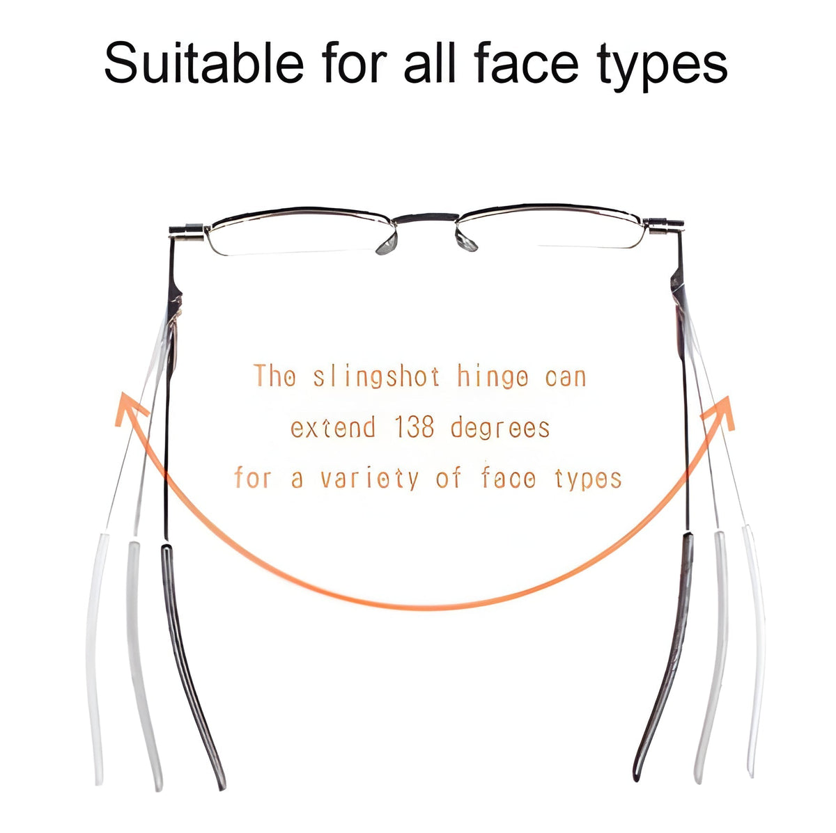 Compact Folding Reading Glasses with Slim Travel Case