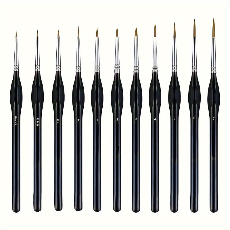 Penseel voor fijn detailwerk – Precisie-kunstpenseel voor acryl, olieverf, aquarel, canvas, modelbouw en miniaturen