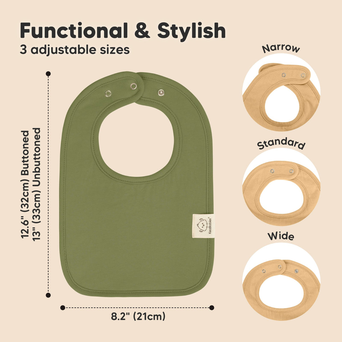 8-Pack Organic Cotton Drool Bibs