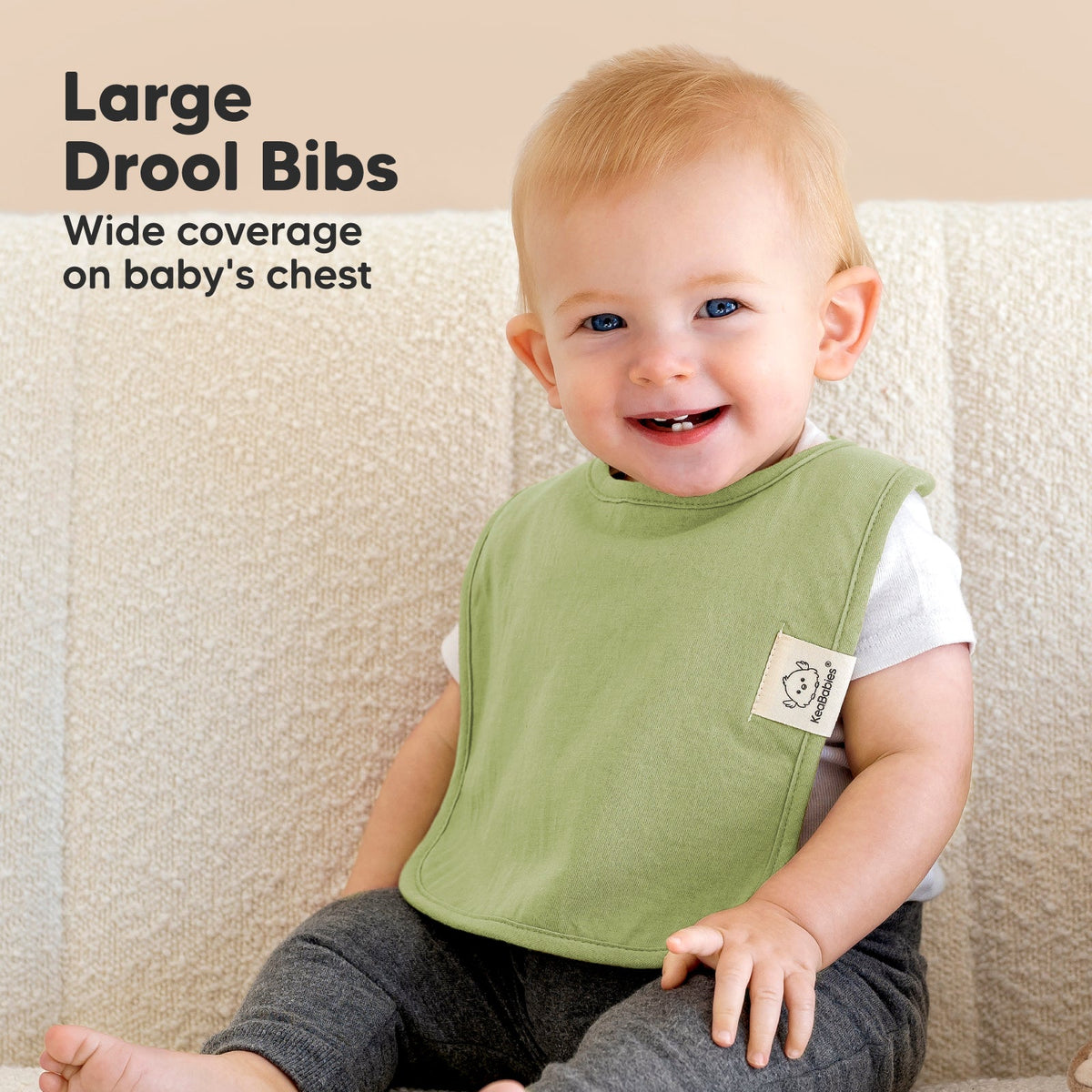 8-Pack Organic Cotton Drool Bibs