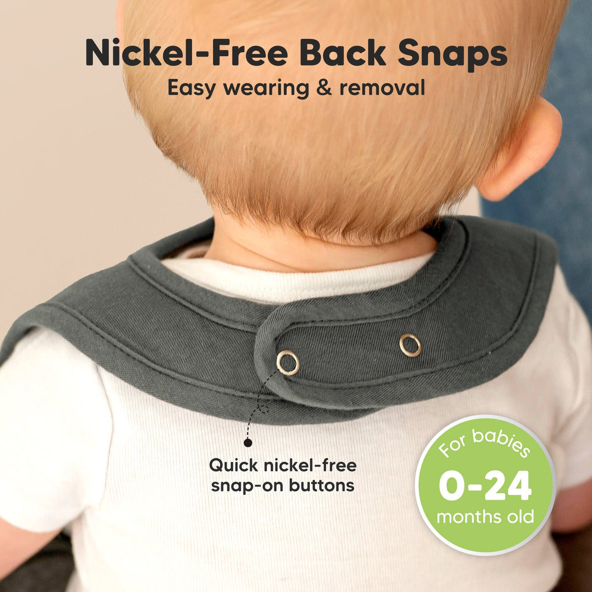 8-Pack Organic Cotton Drool Bibs