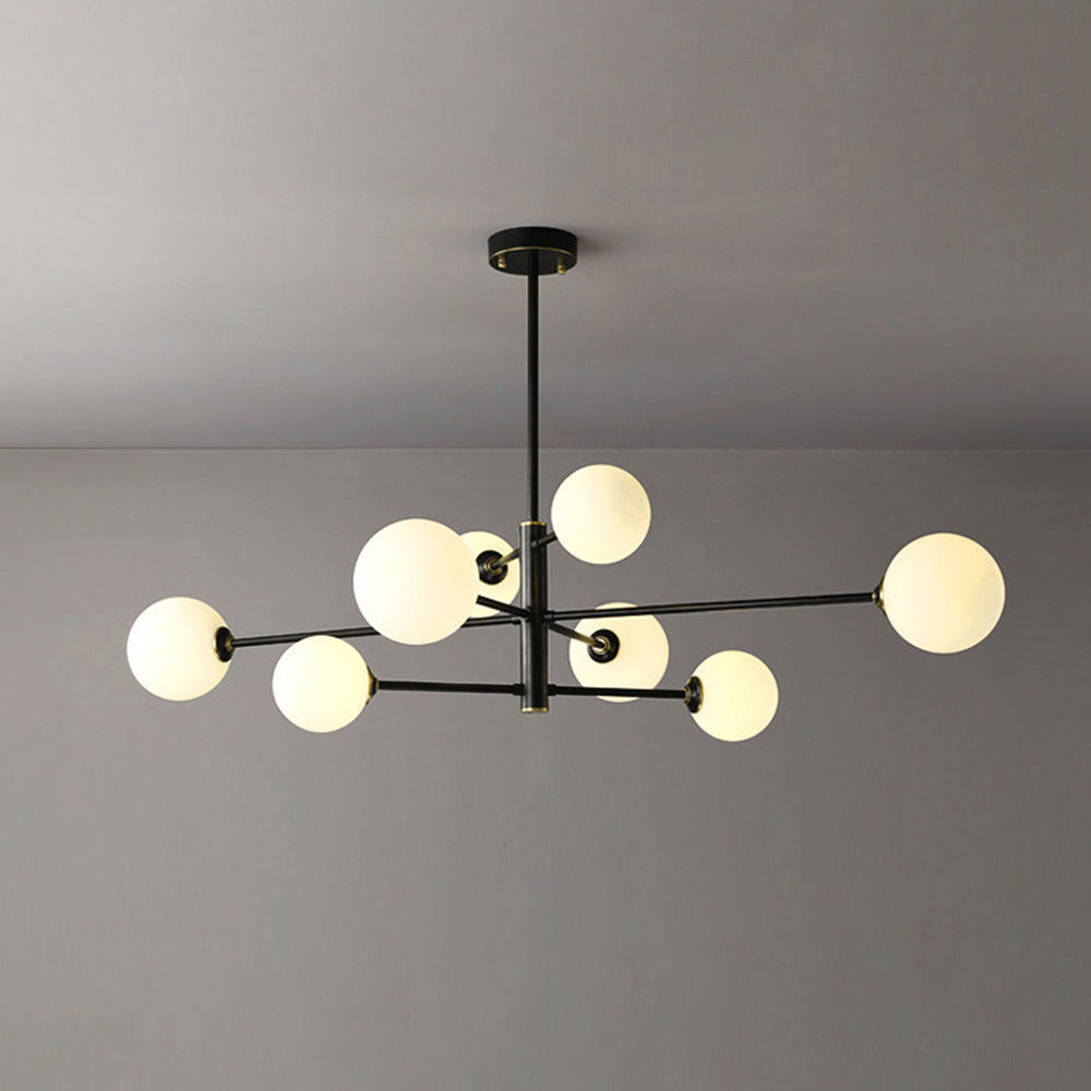 Multi-Globe Hanging Fixture with Adjustable Height for Dining Room & Living Room – Metal Frame with Glass Orbs – G9 LED Bulbs Included – 24 | Thomler
